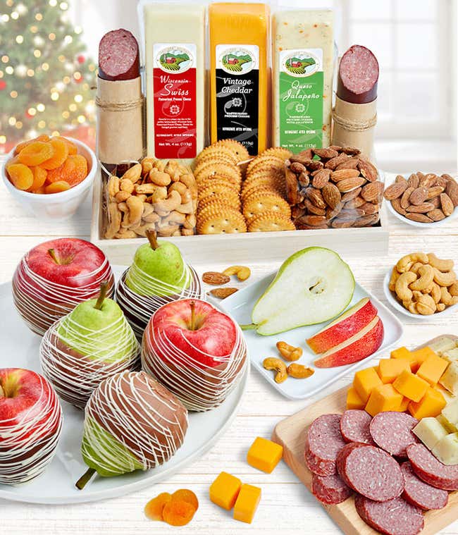 Premium Fruit, Cheese,&nbsp;Sausage, &amp; Nuts Tray