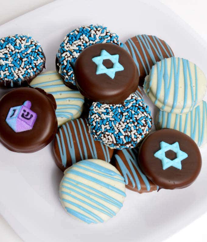 Hanukkah Belgian Chocolate Covered Oreo Cookies