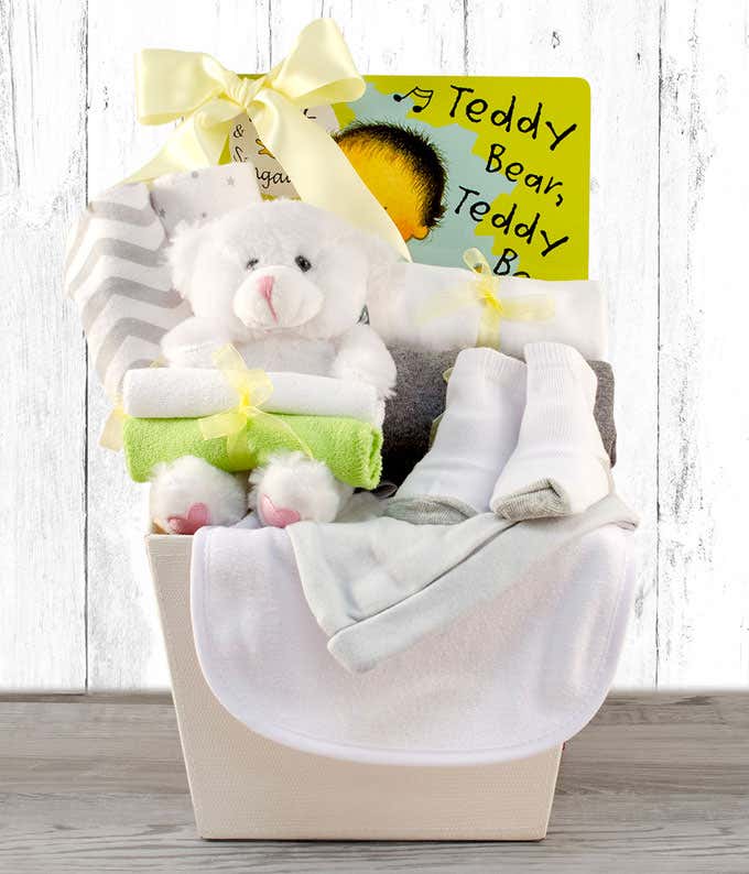 Bringing Home Baby Gift Basket - Yellow