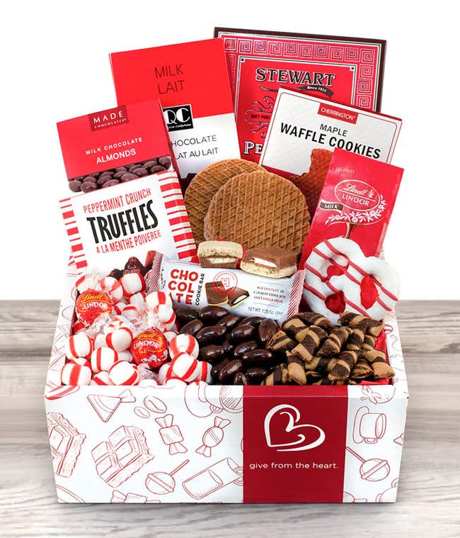 Red &amp; White Holiday Snack Box