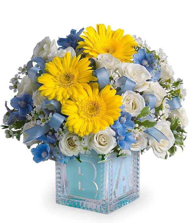 Baby's First Blue Block Bouquet