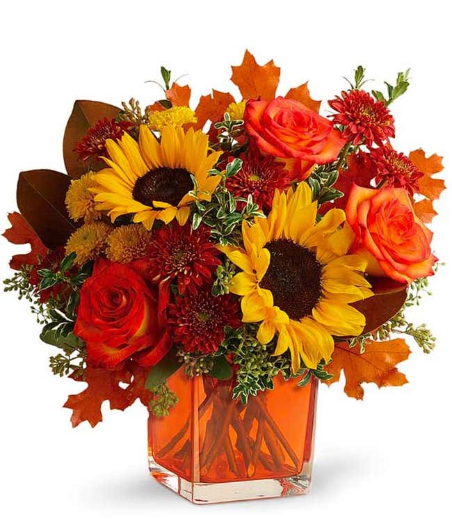 Orange Rose Autumn Bouquet 