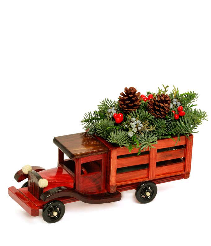 Vintage Farm Truck Holiday Centerpiece